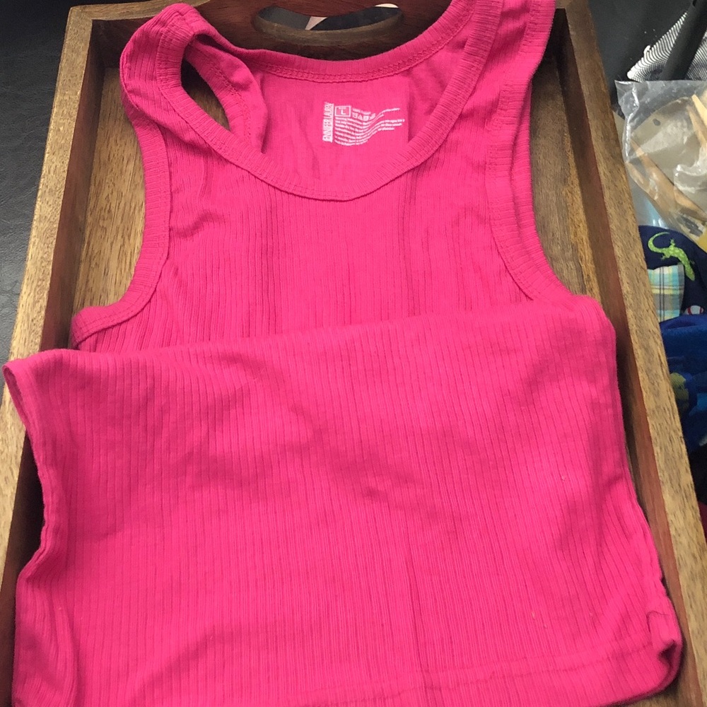 Women's Ribbed Racerback Tank Top - Hot Pink